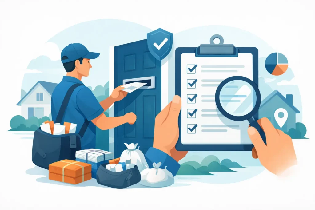 Door Drop Distribution Quality Control Checklist