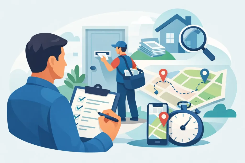 Doorstep Leaflet Delivery Supervision Checklist