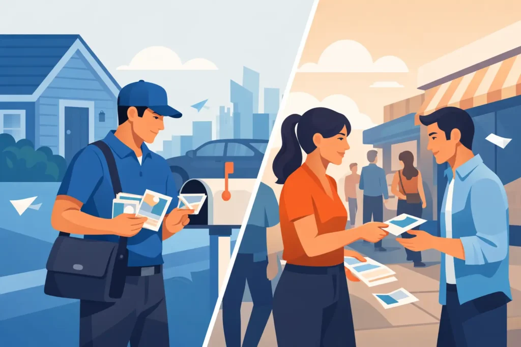 Brochure Delivery Versus Flyer Distribution