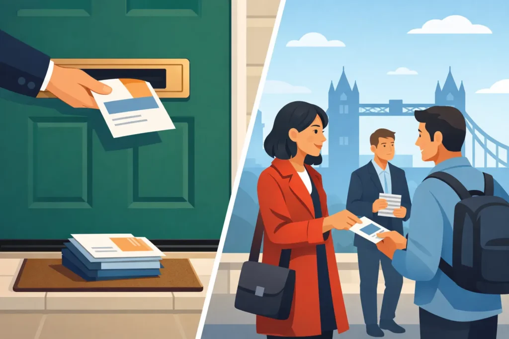 Door Drop Versus Handouts for London Campaigns
