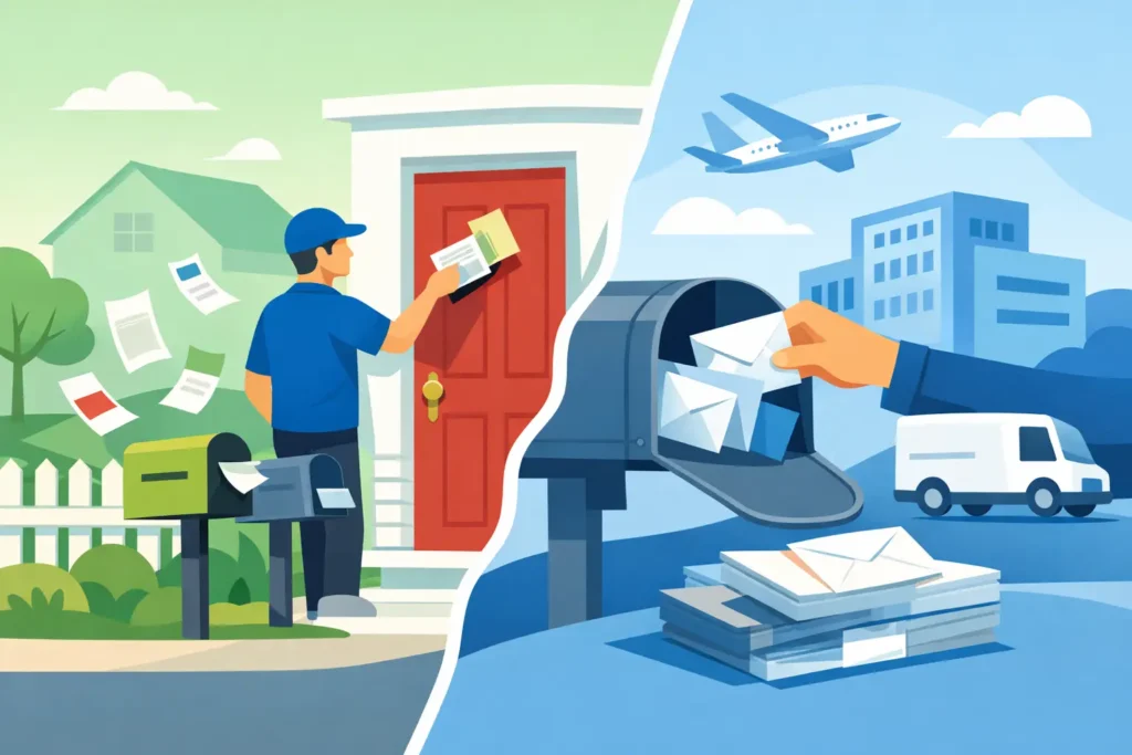 Leaflet Drops Versus Direct Mail Compared