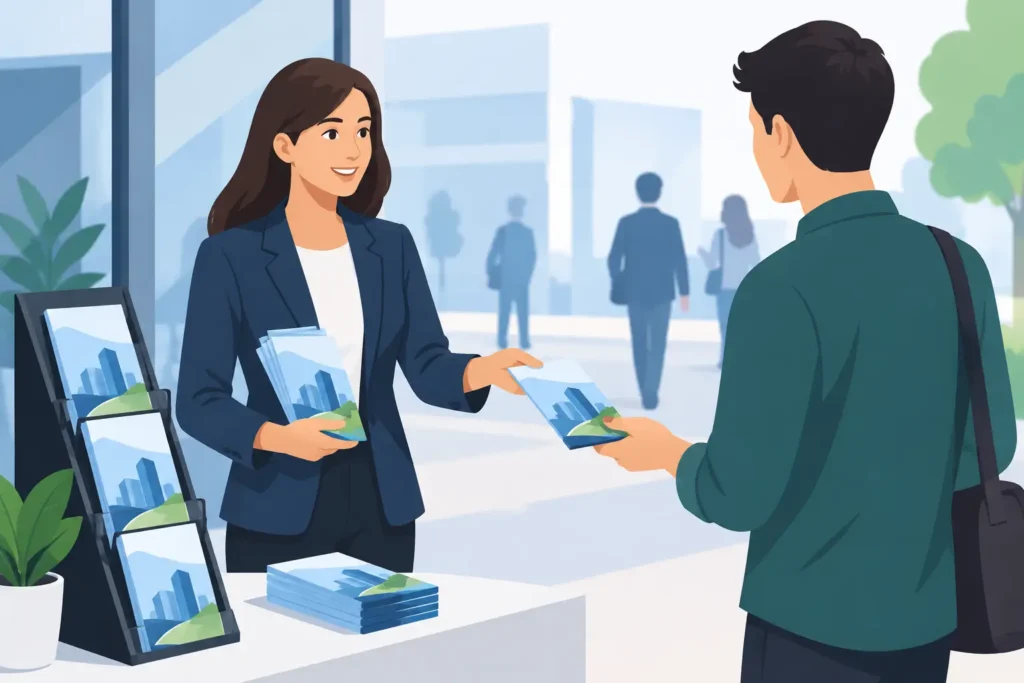 When Should Businesses Distribute Brochures?